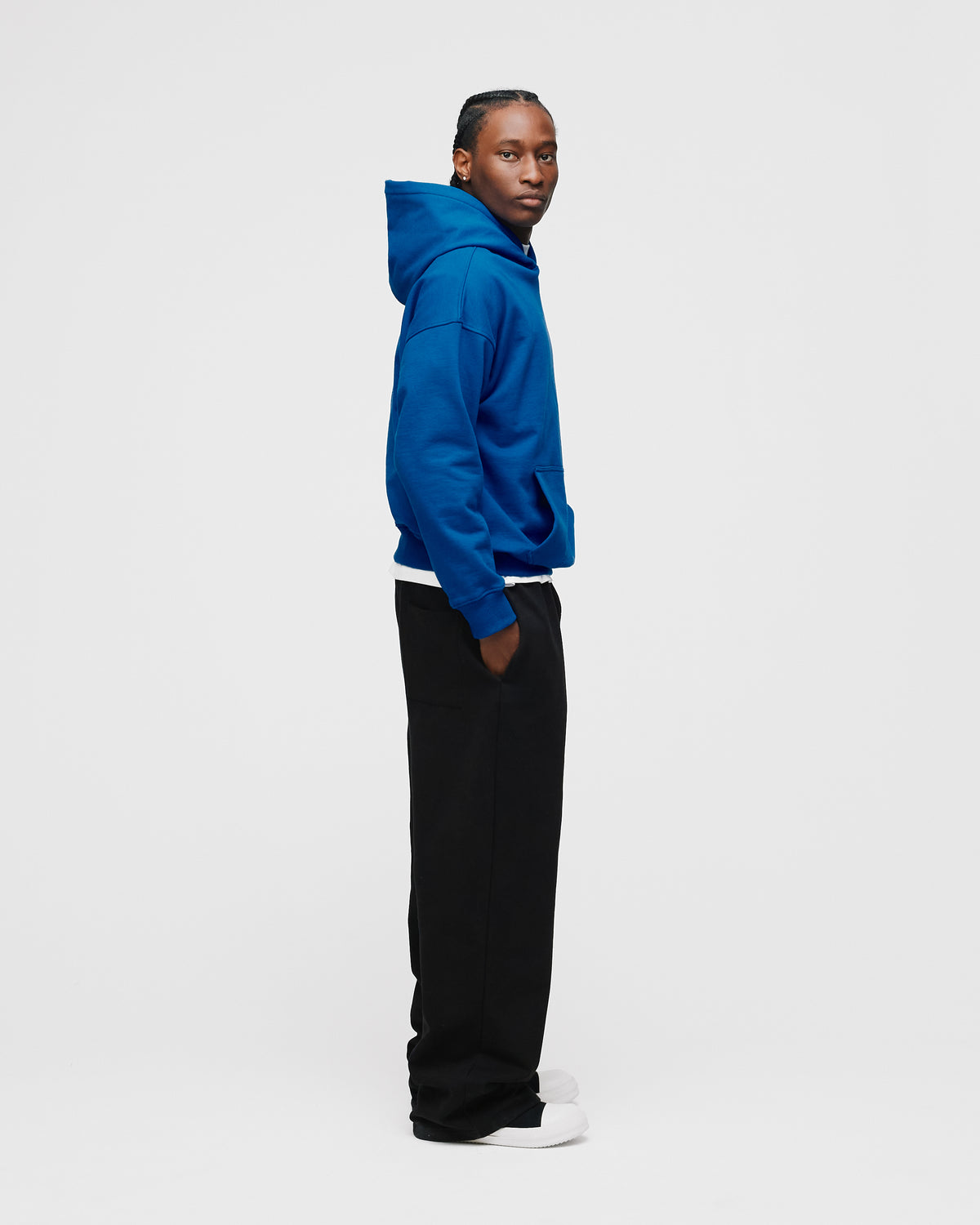 Drop Shoulder Hoodie - Royal Blue