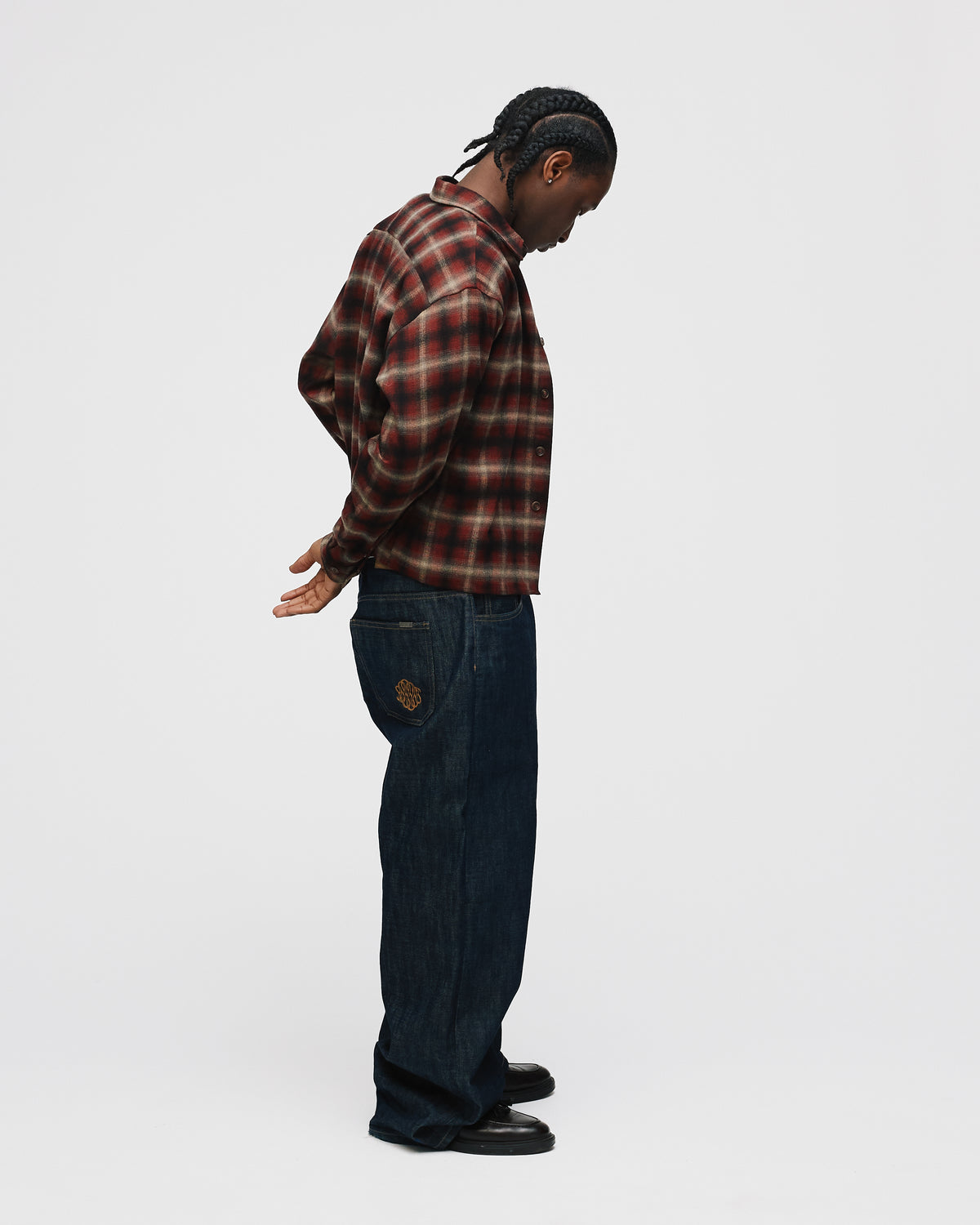 Cropped Flannel - Red
