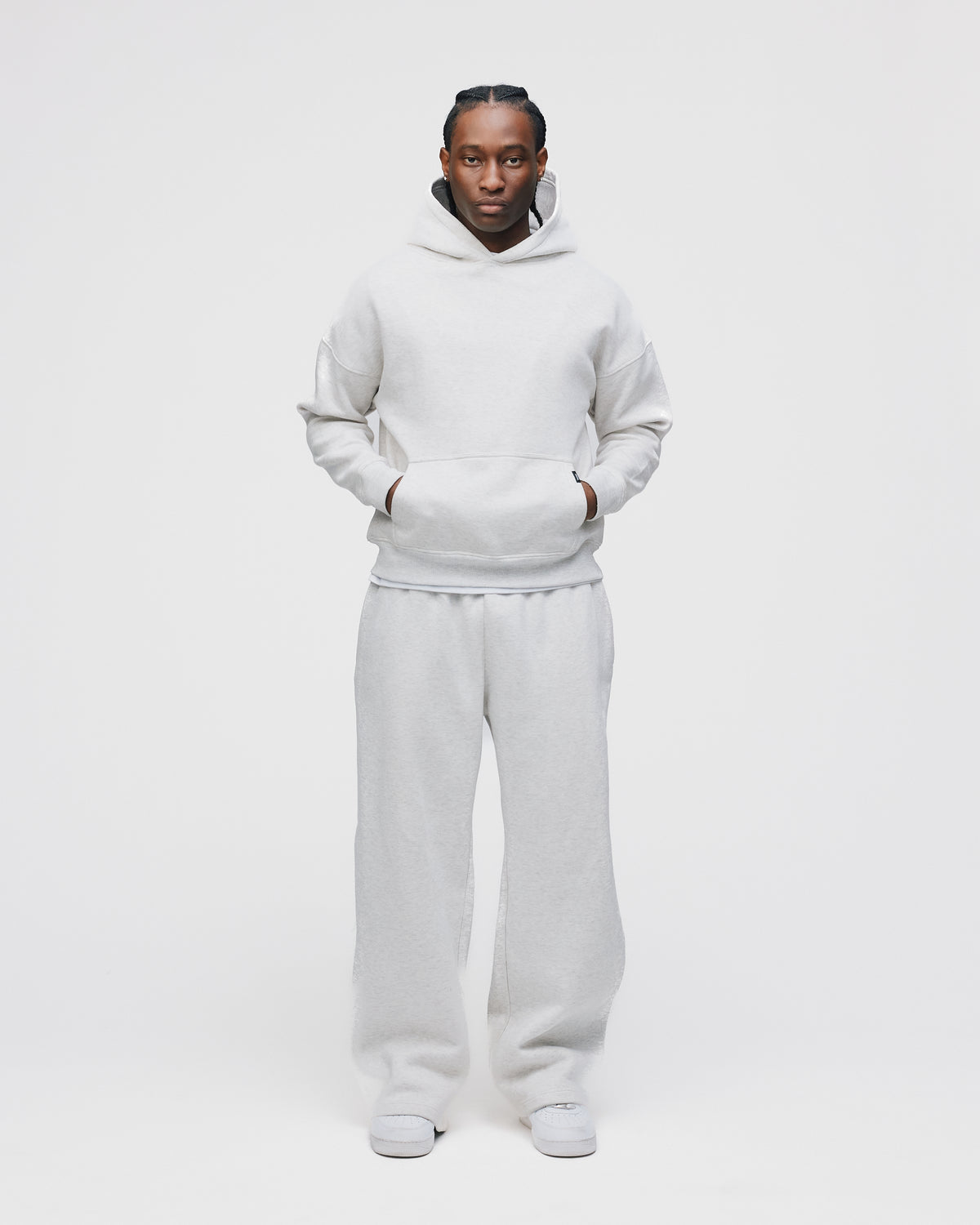 Drop Shoulder Hoodie - Ash