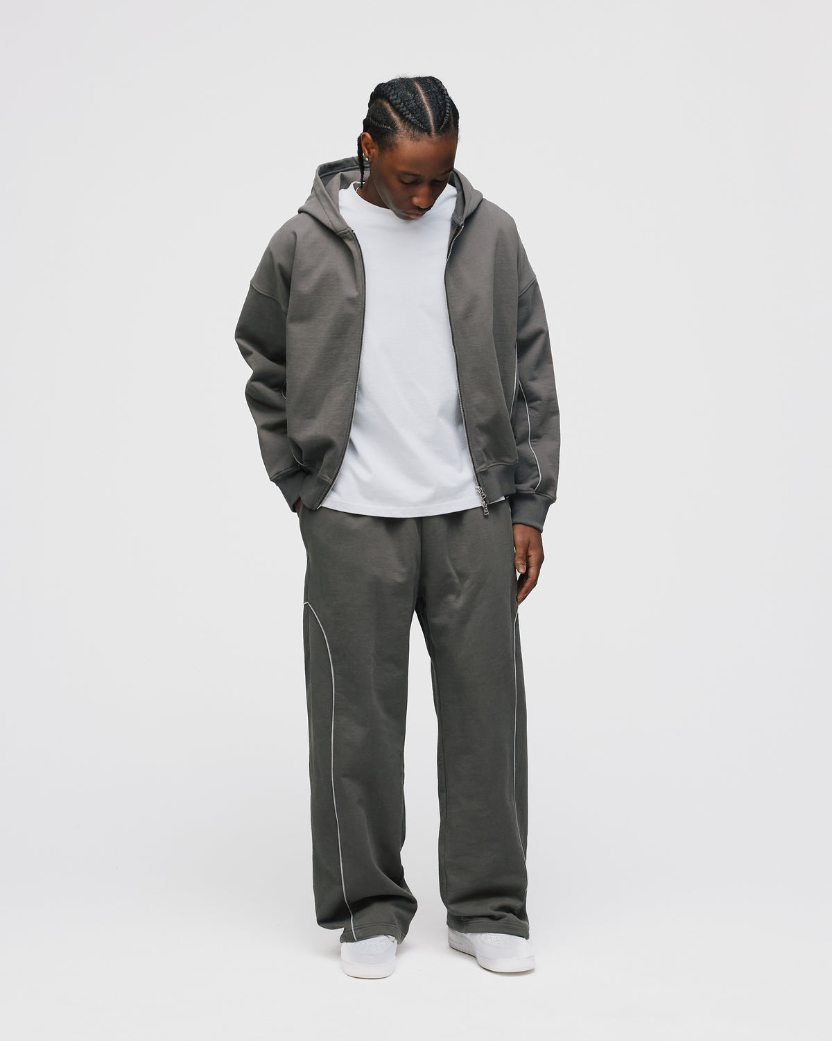 Arc Zip Hoodie - Charcoal