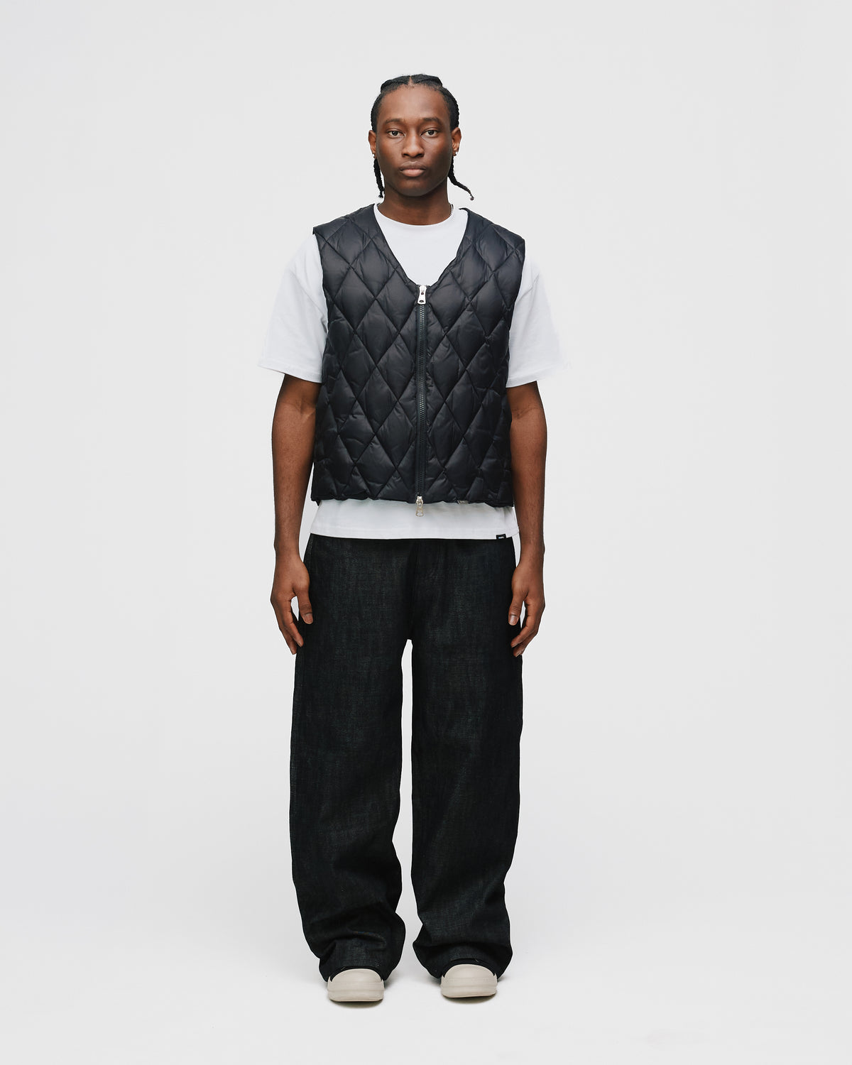 Quilted Puffer Vest - Black