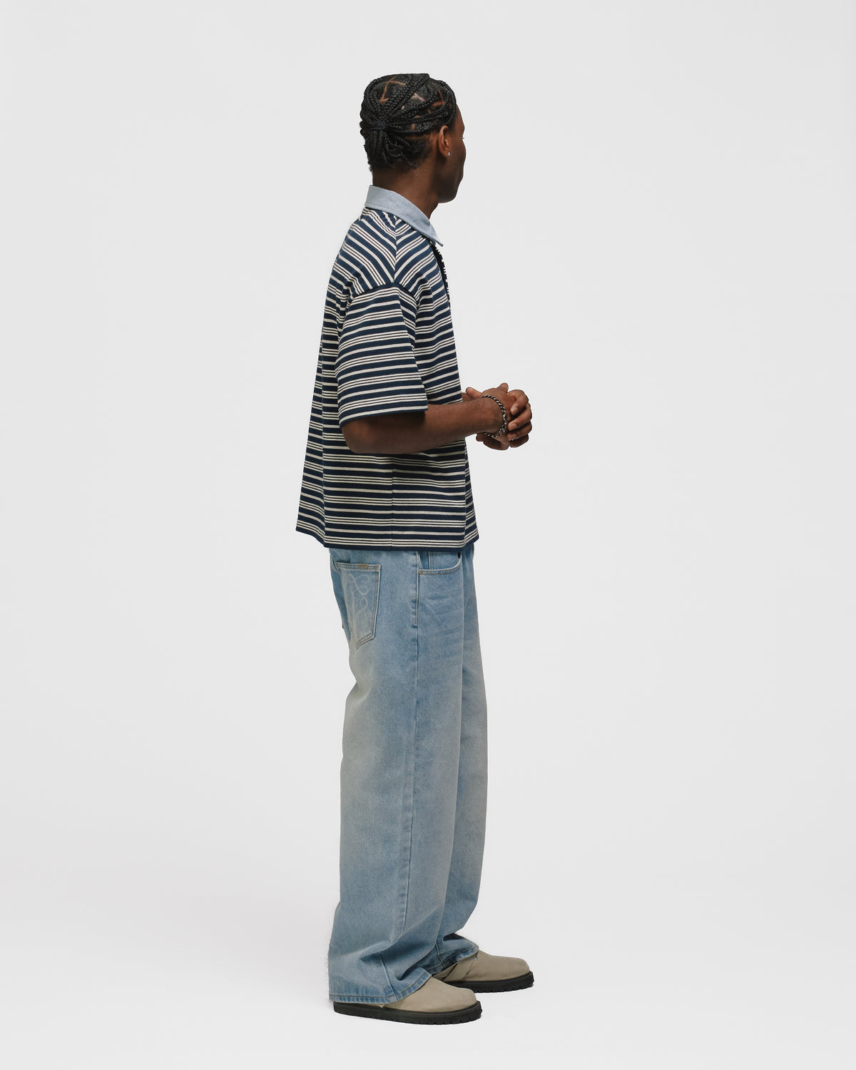 Baggy Denim Pants - Light Blue