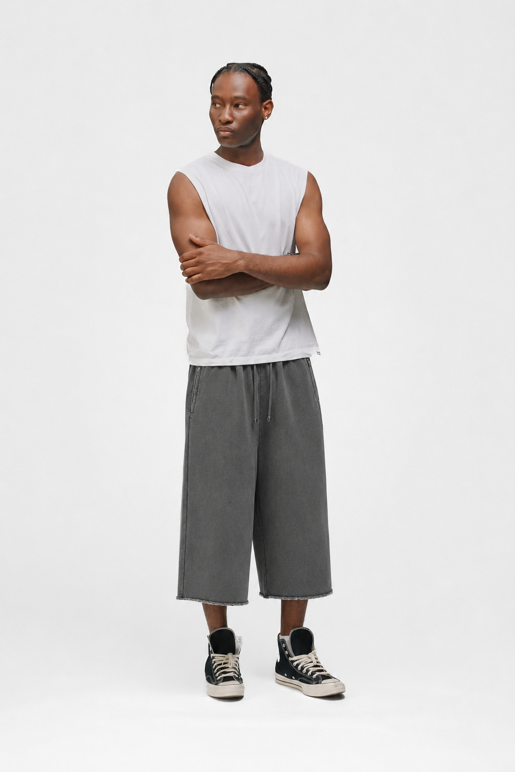 Capri Sweatshorts - Vintage Grey