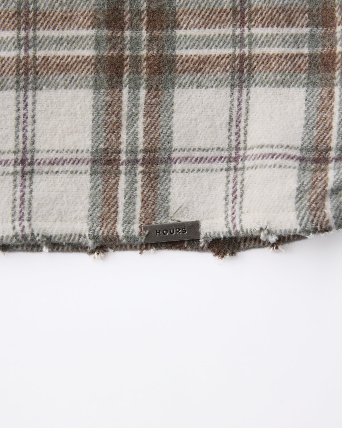 Cropped Zip Flannel - Cream