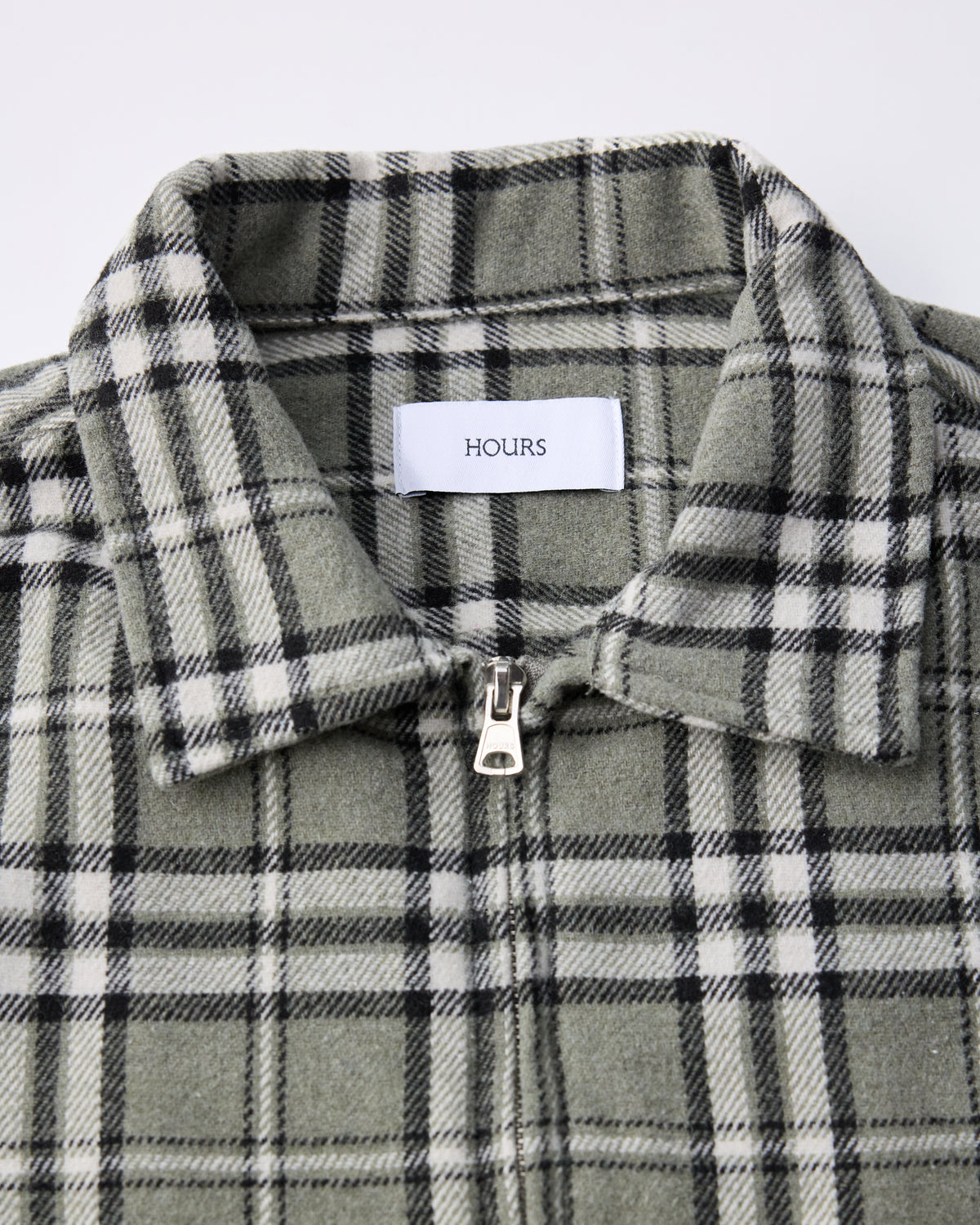 Cropped Zip Flannel - Grey