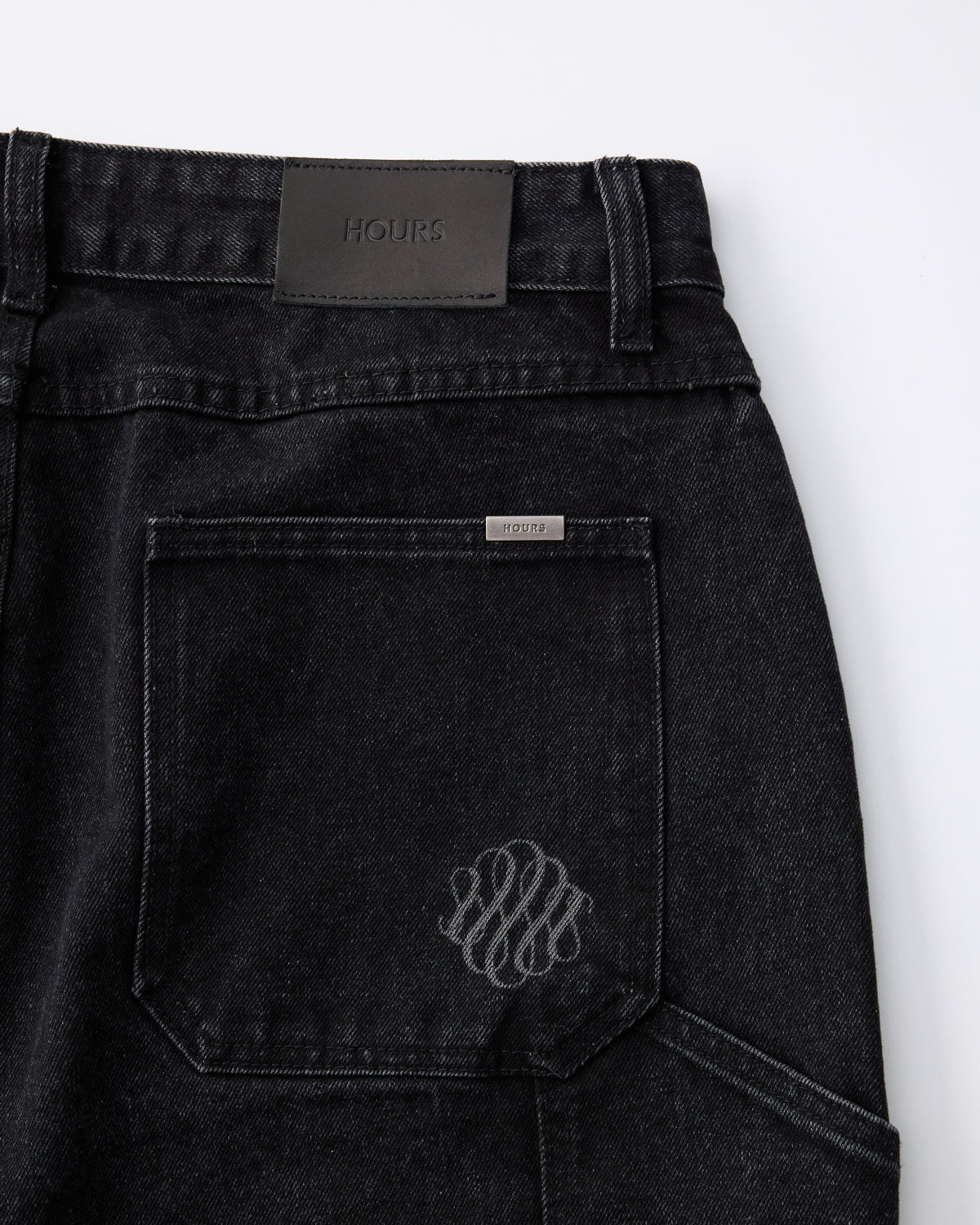 Baggy Denim Shorts - Washed Black