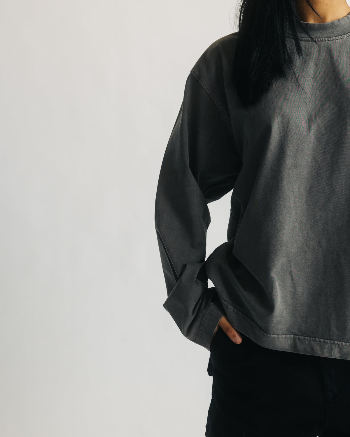 Cropped Long Sleeve - Vintage Grey