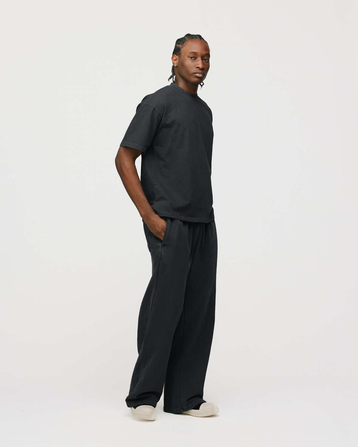 Drop Shoulder T-Shirt - Vintage Black