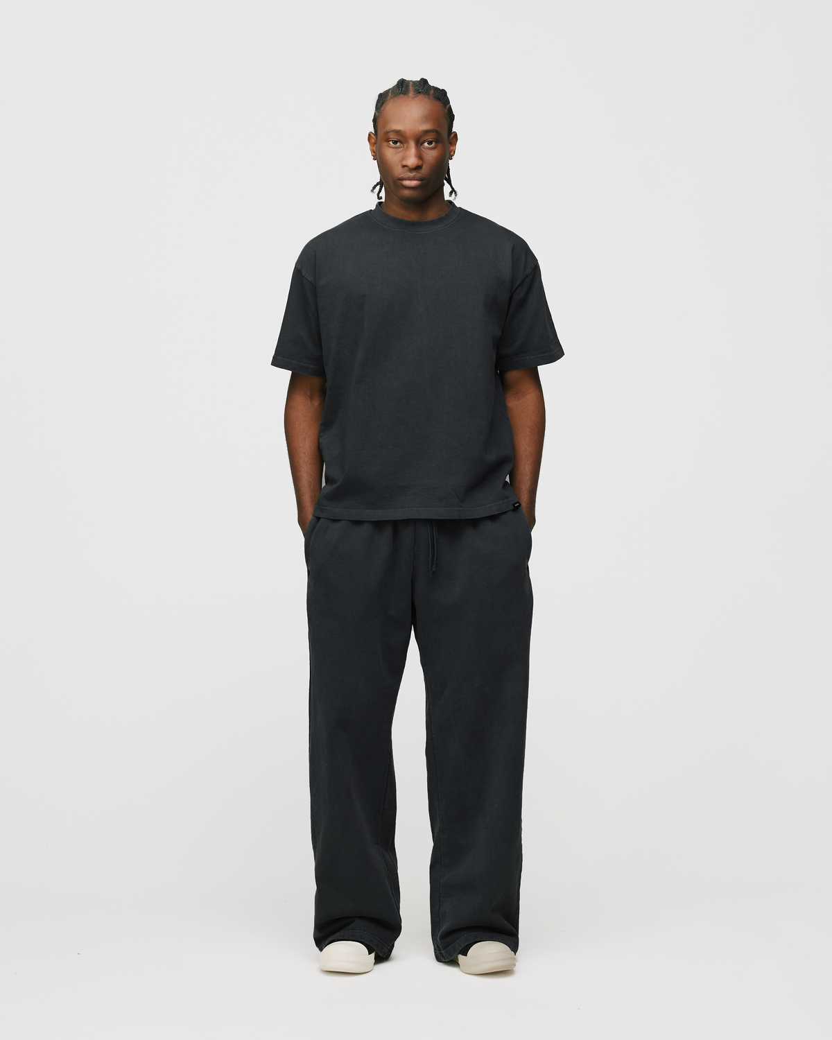Drop Shoulder T-Shirt - Vintage Black