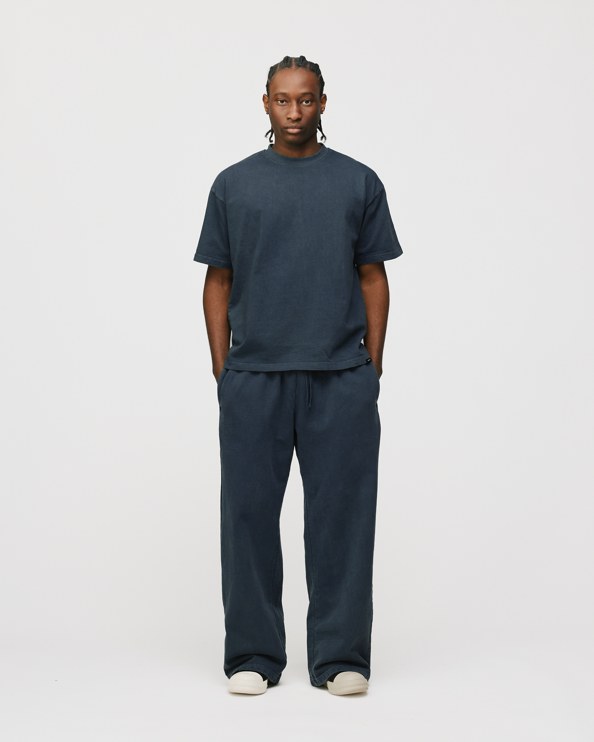 Drop Shoulder T-Shirt - Vintage Navy