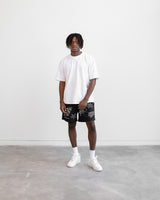 Graphic Mesh Shorts - Black