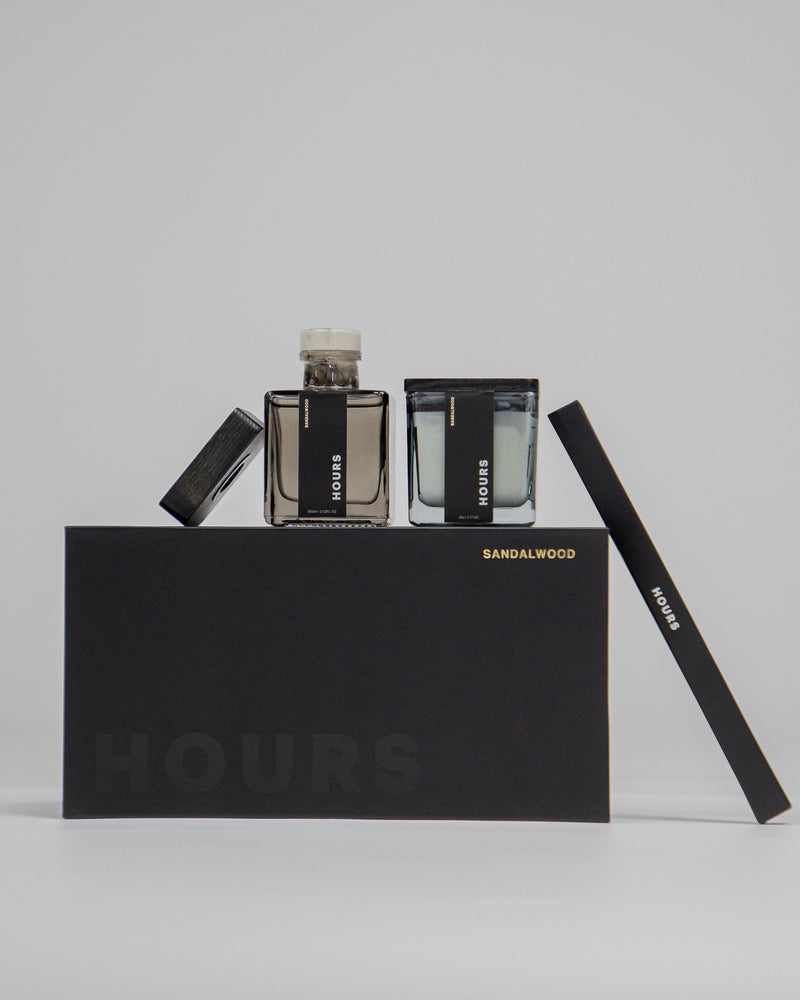 Hours Scented Candle and Diffuser - Sandalwood