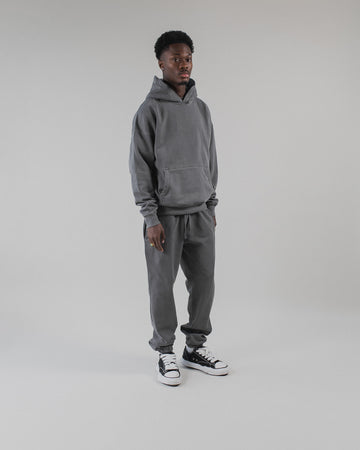 Drop Shoulder Hoodie - Vintage Grey