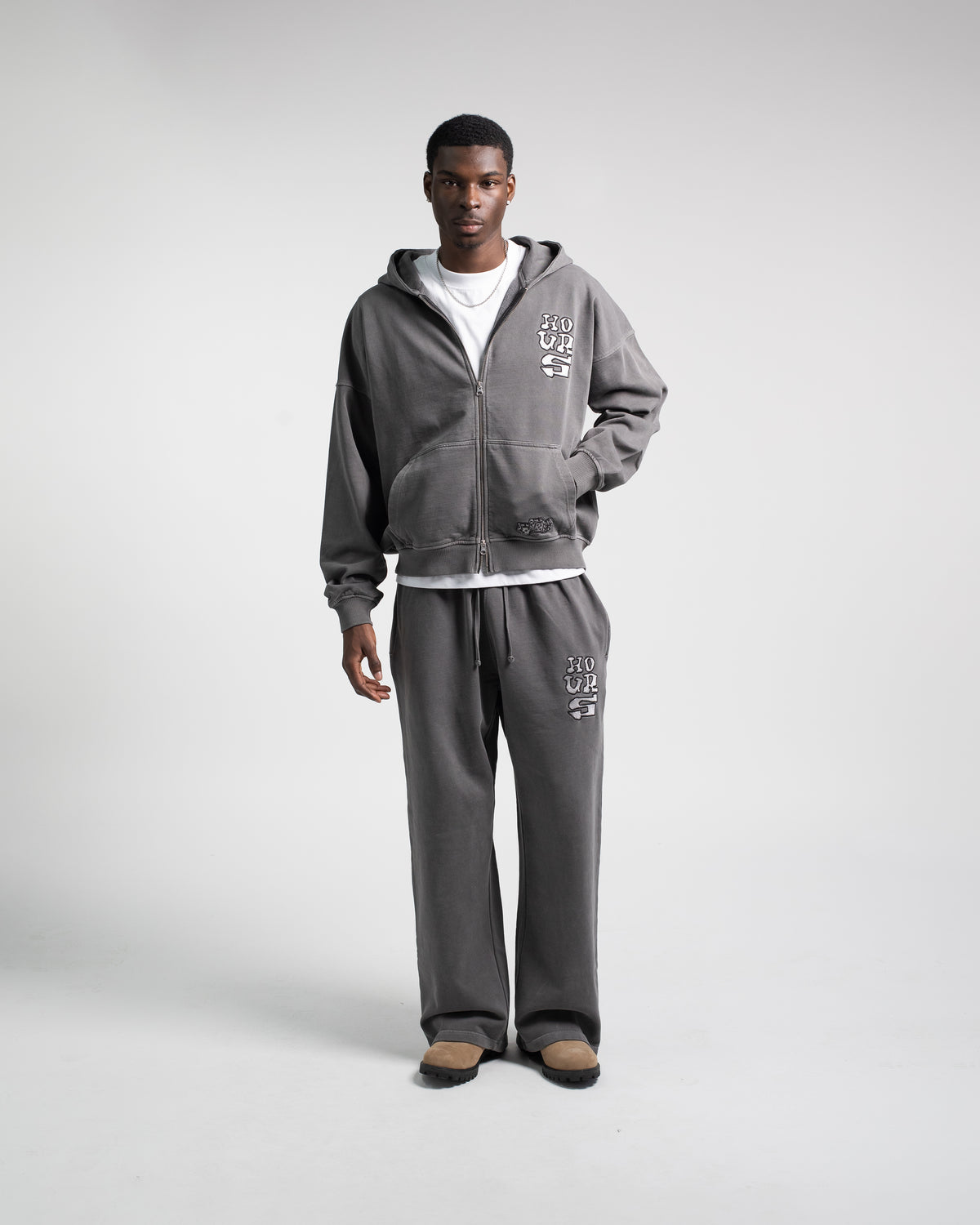 Dice Zip Hoodie - Vintage Grey