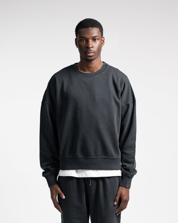 Cropped Crewneck - Vintage Black