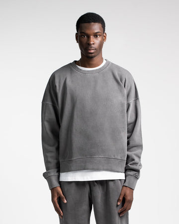 Cropped Crewneck - Vintage Grey