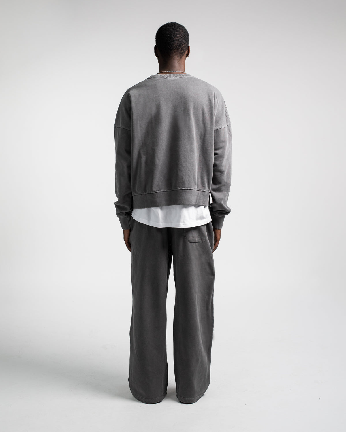 Cropped Crewneck - Vintage Grey