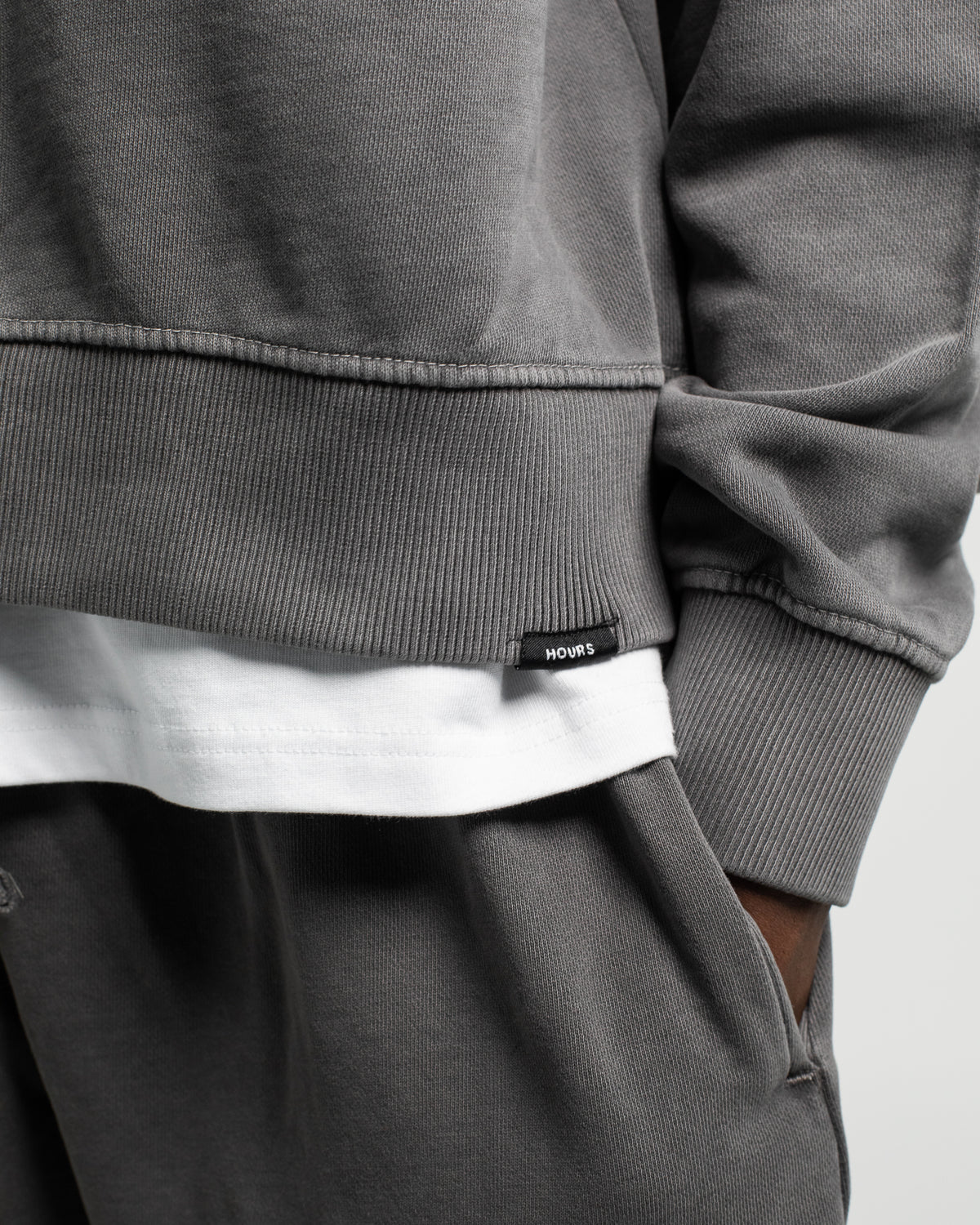 Cropped Crewneck - Vintage Grey