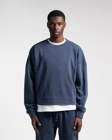 Cropped Crewneck - Vintage Navy