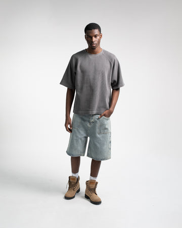 Thermal Boxy T-Shirt - Vintage Grey