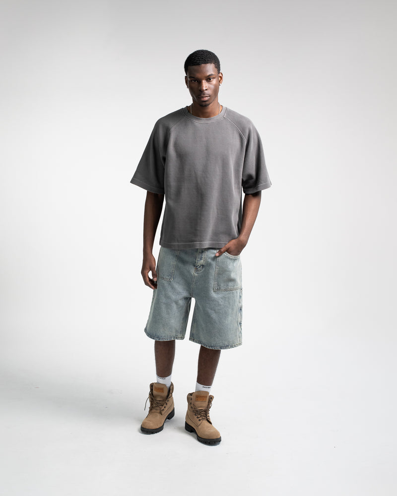 Thermal Boxy T-Shirt - Vintage Grey