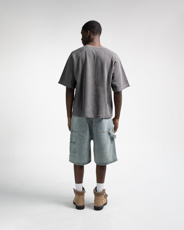 Thermal Boxy T-Shirt - Vintage Grey