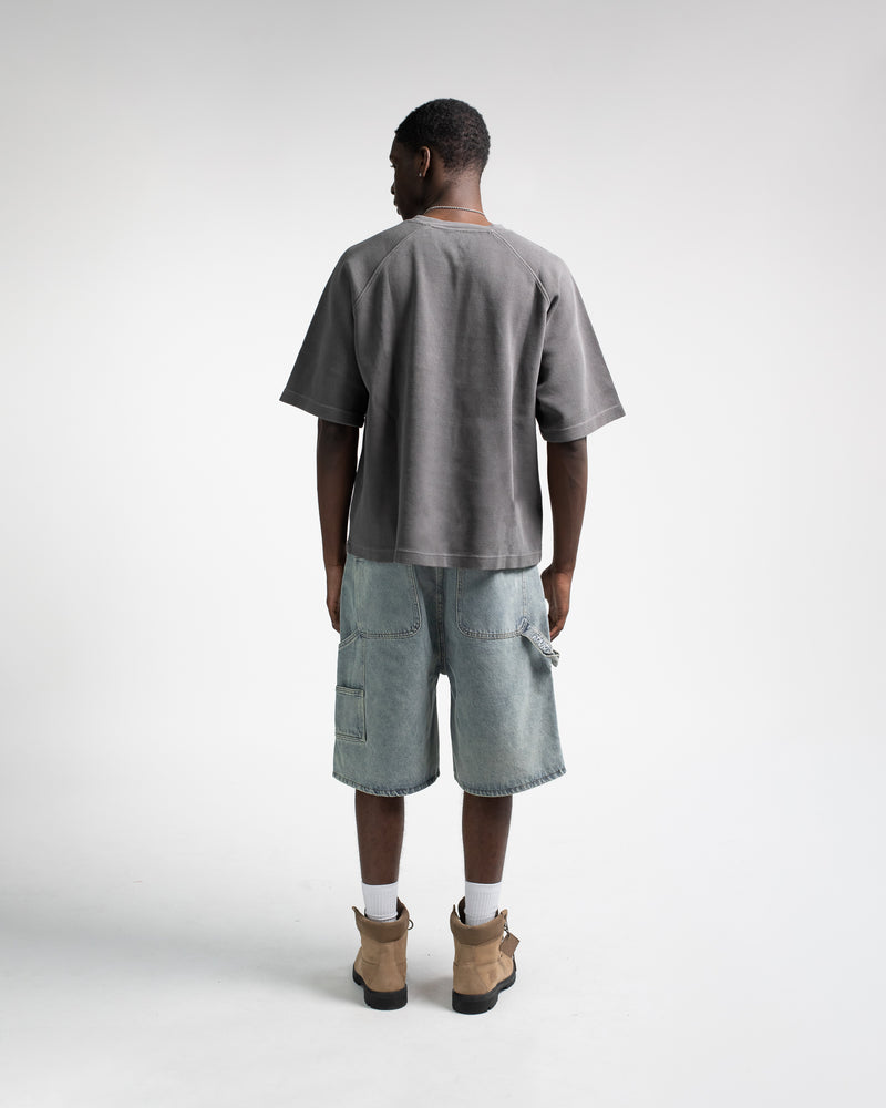 Thermal Boxy T-Shirt - Vintage Grey