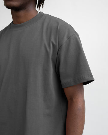 Drop Shoulder T-Shirt - Charcoal