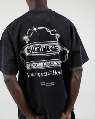 Your Mind is Hours T-Shirt - Vintage Black