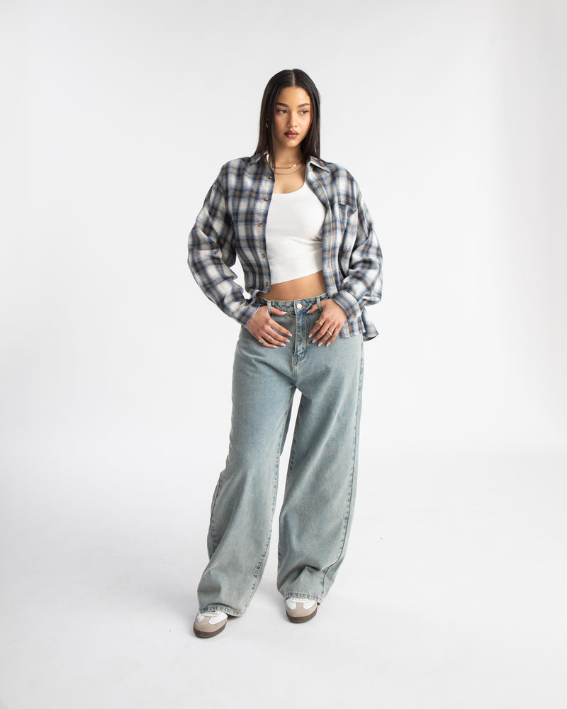 Baggy Denim Pants - Washed Blue