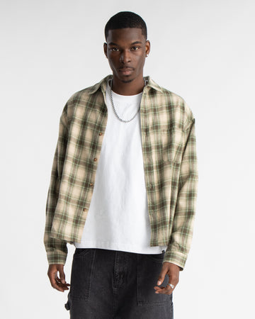 Cropped Flannel - Green