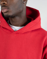 Drop Shoulder Hoodie - Red