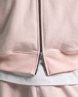 Drop Shoulder Zip Hoodie - Blush