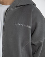 Signature Zip Hoodie - Vintage Grey