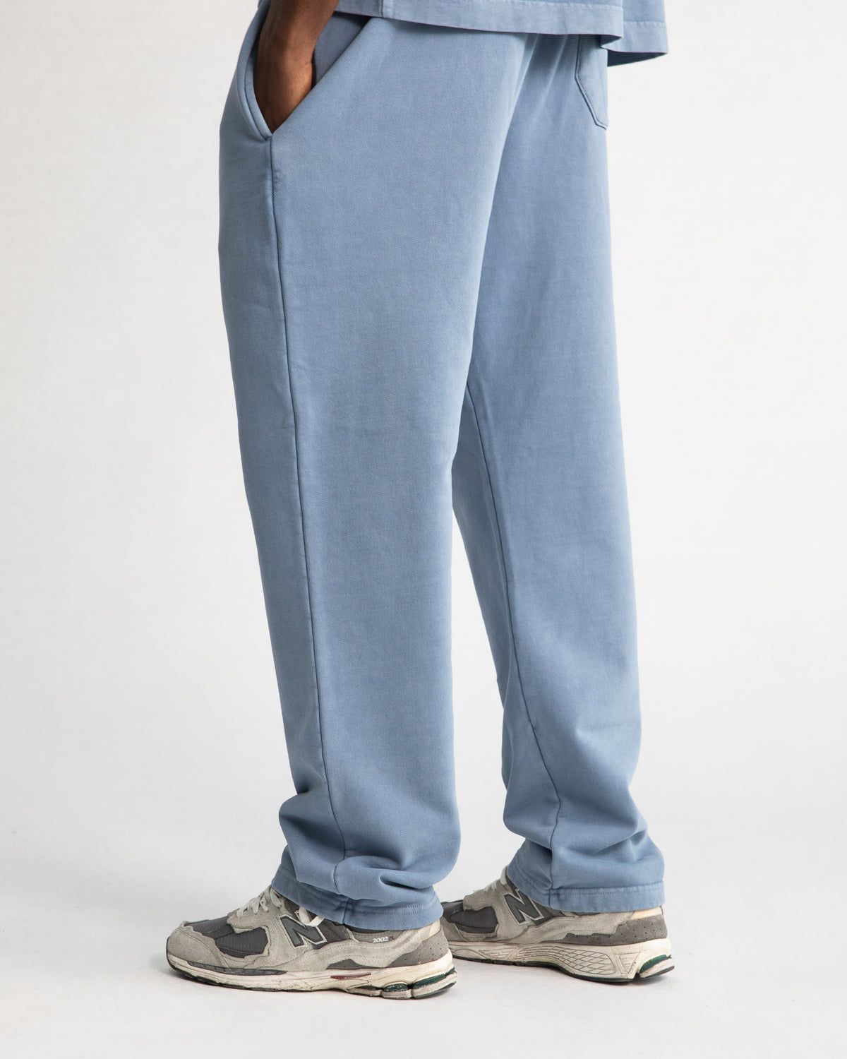 Open Bottom Sweatpants - Vintage Blue