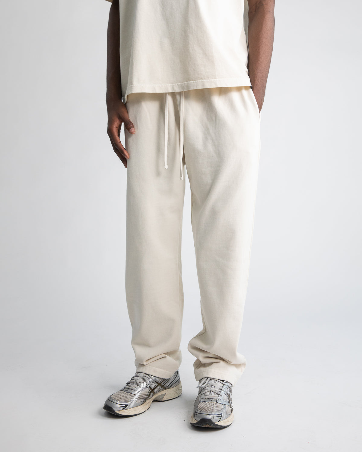 Open Bottom Sweatpants - Vintage Bone