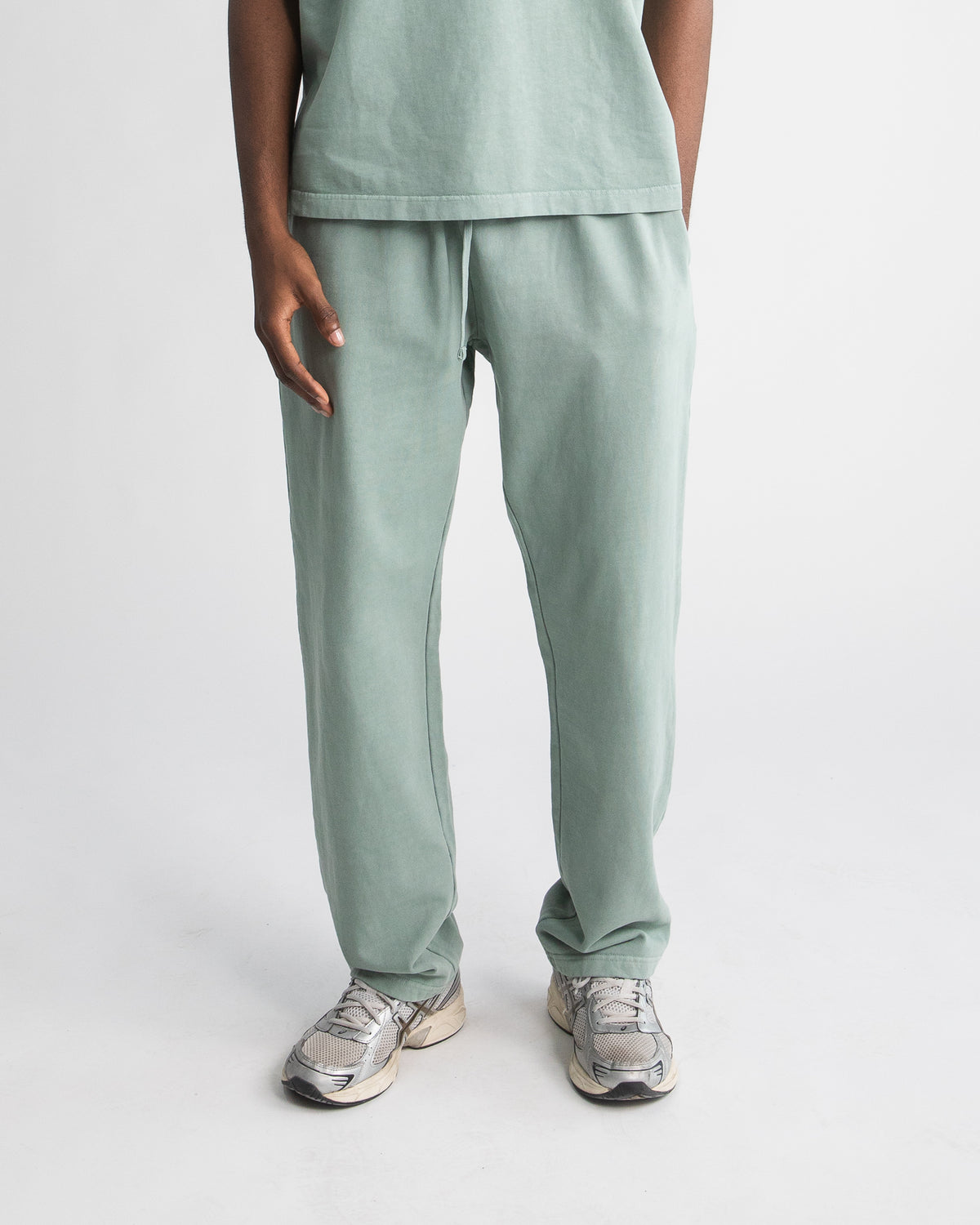 Open Bottom Sweatpants - Vintage Sage