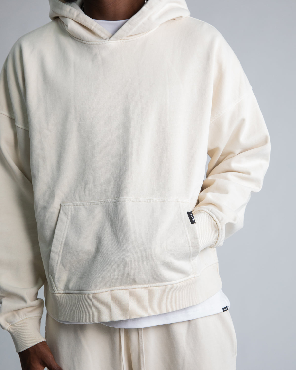 Cropped Hoodie - Vintage Bone