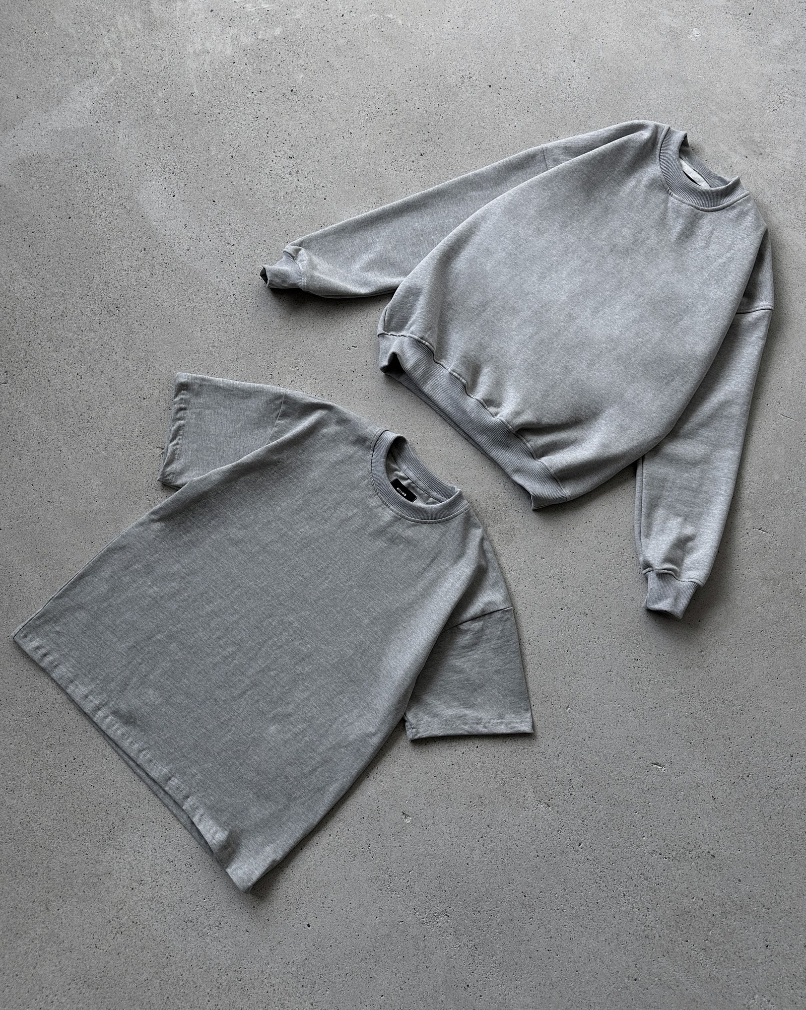 Drop Shoulder Crewneck - Grey – Hours