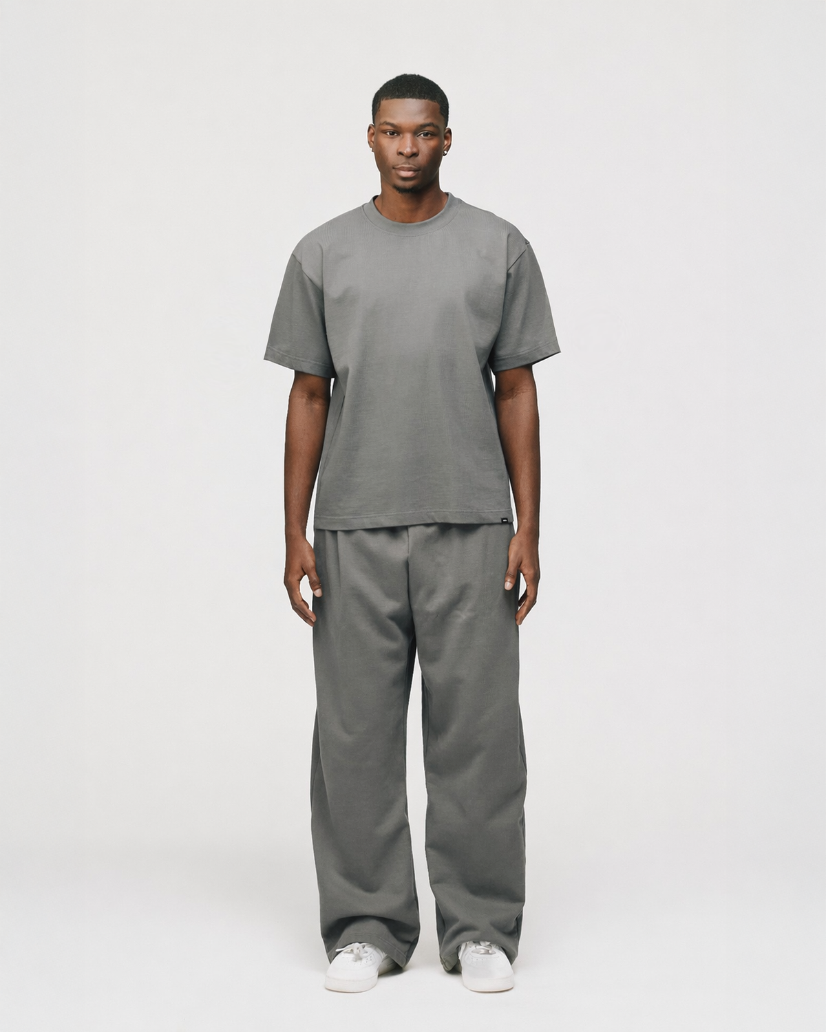 Drop Shoulder T-Shirt - Charcoal