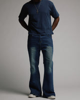 Flare Denim Pants - Mid Blue