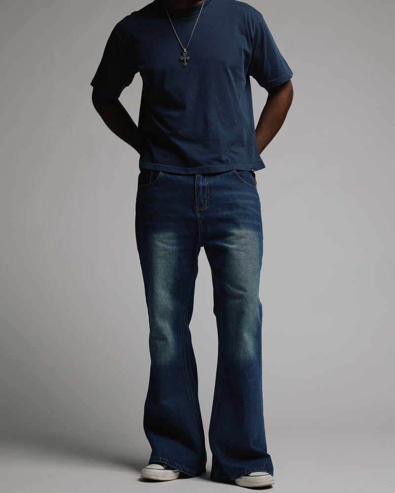 Flare Denim Pants - Mid Blue