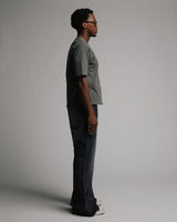 Flare Denim Pants - Washed Black