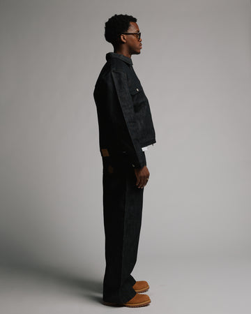 Raw Denim Jacket - Black