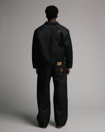 Raw Denim Jacket - Black