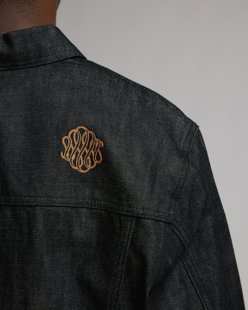 Raw Denim Jacket - Black