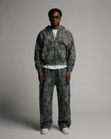 Baggy Sweatpants - Black Camo