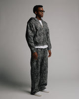 Baggy Sweatpants - Black Camo