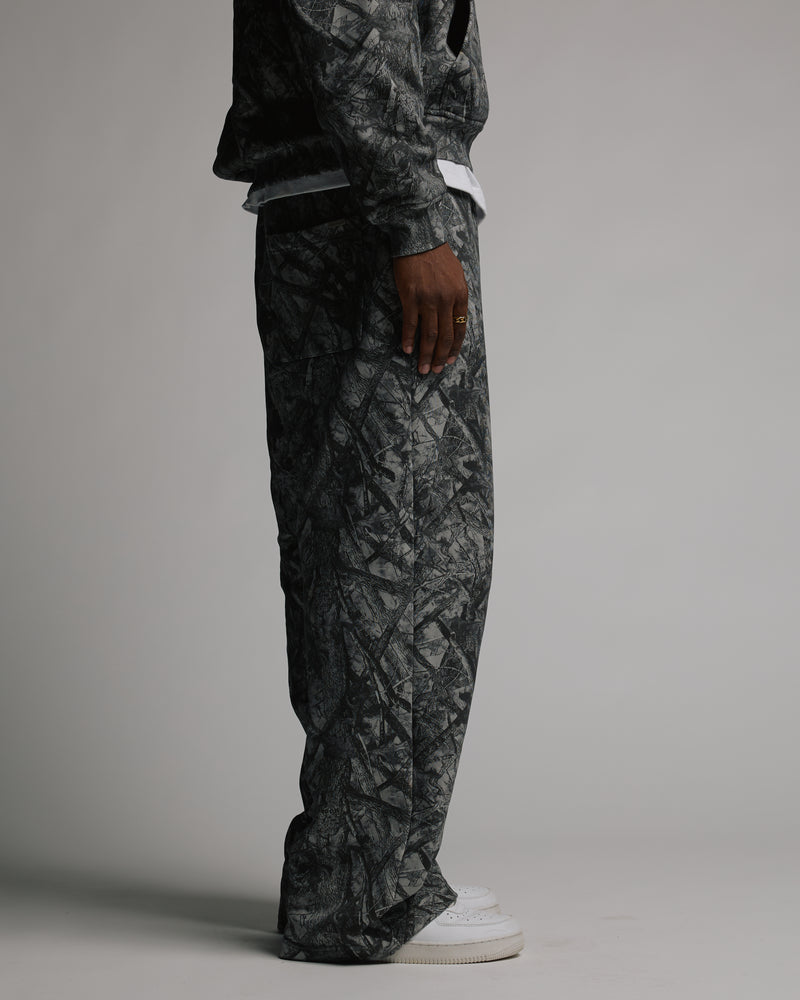 Baggy Sweatpants - Black Camo