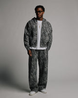 Baggy Sweatpants - Black Camo
